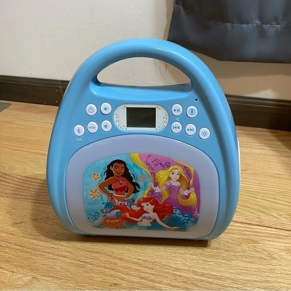 Disney Princess Karaoke Machine Blue Moana Rapunzel Ariel Little Mermaid Music